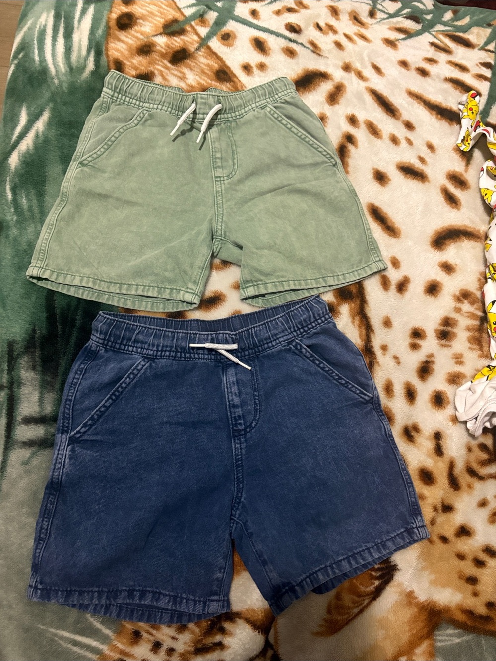 Bundle of (2) Boy Pull-On Shorts - Green and Blue 💚💙